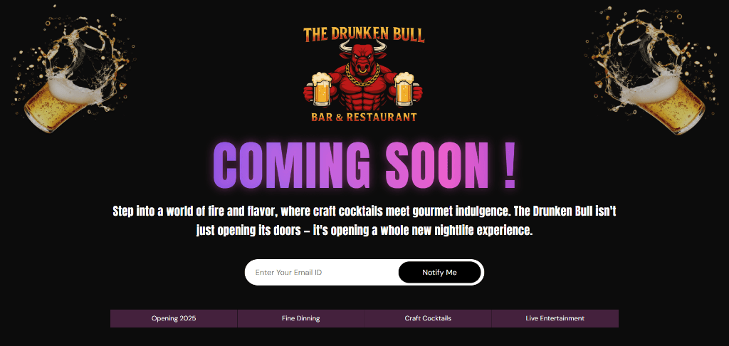The Drunken Bull - Bar & Restaurant Management System by Metatech India